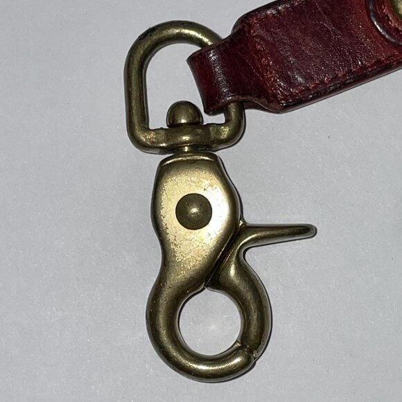 Coach RARE vintage leather Trigger Snap Valet Key Fob RED - Picture 4 of 12
